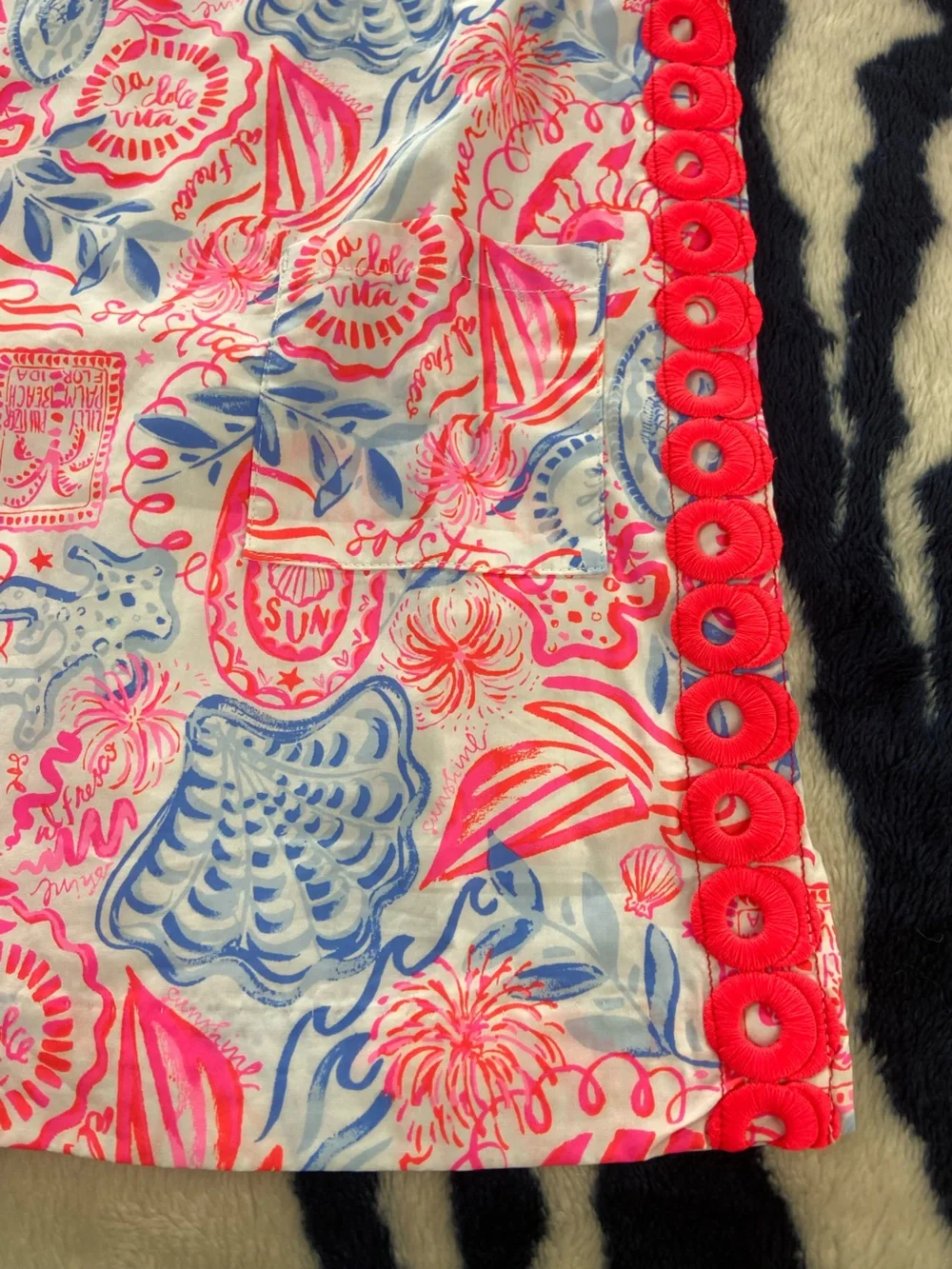 Lilly Pulitzer Girls 14 Mini Romey Shift Dress Shorts Set Sun Sea Sand Shells